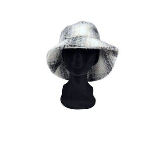 David & Young Womens Plaid Bucket Hat One Size Fits Most Polyester Winter Style